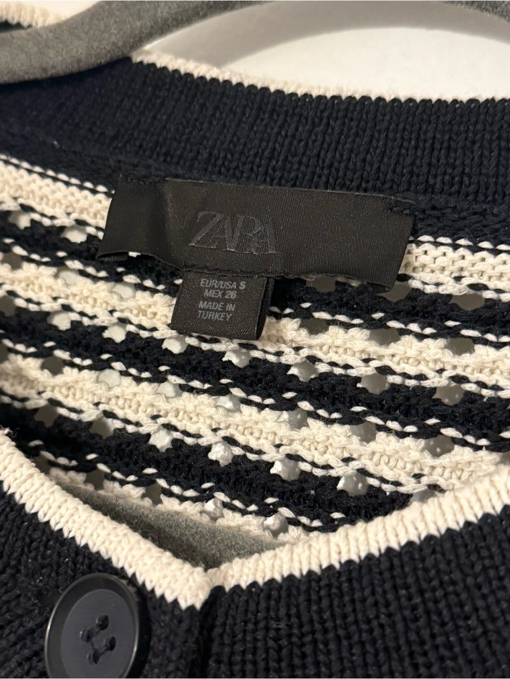 Striped Button-Front Cardigan - Picture 3 of 3